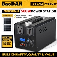 500W Power Station 288000mAh Portable Power Station 220V Emergency Backup Power Large Capacity Solar