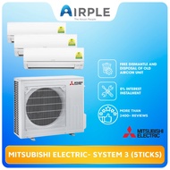 MITSUBISHI ELECTRIC- System 3 (5TICKS)- Highest 5 Stars Rated Aircon Installation - Airple Aircon