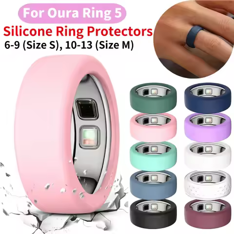 Silicone Ring Cover for Oura Ring 5 Anti-Scratch Elastic Protector Lightweight Comfortable Support C