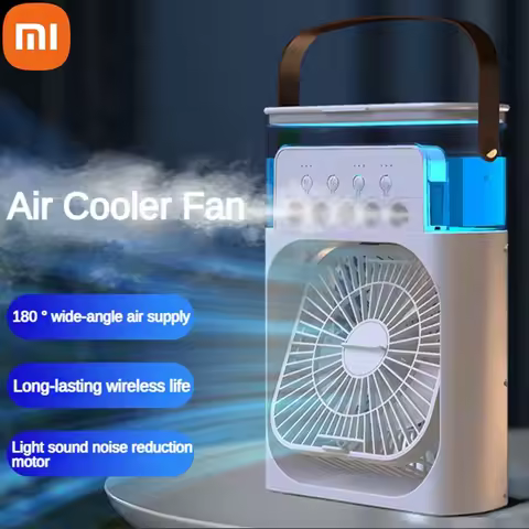 Xiaomi Fan AIr Conditioner Household Mini Air Cooler LED Night Light Portable Humidifier Air Adjustm