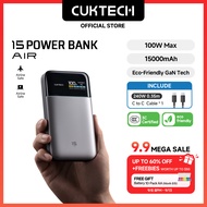 【ccc certified 】CUKTECH 15 Air Power Bank 15000mAh 100W GaN Fast Charging powerbank for ip 14/15/16/