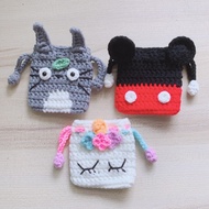 Mickey drawstring pouch / airpod pouch / earpiece pouch / crochet pouch