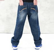 Jeans Men Men's hip-hop Jeans Men's trendy Loose Embroidered trousers Plus Size hip-hop Skateboard p