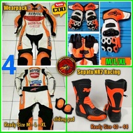 ( NON COD) WEARPACK SET SEPATU NR2 RACING ROAD RACE DEWASA HIGH QUALITY