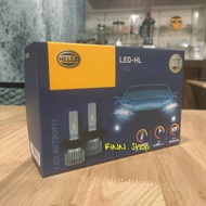 Hella หลอดไฟหน้า รถยนต์ RETROFIT LED 6500K 3700LM Toyota Yaris 02 - 13 (หลอดเดิมฮาโลเจน) แถม LED T10