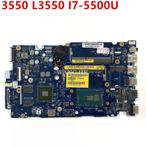 Laptop Motherboard For DELL Latitude 3550 L3550 SR23W I7-5500U Mainboard CN-0YG5J7 0YG5J7 076F94 LA-