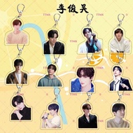 Lee Junho 2PM mica keychain with sharp 2-sided print for decoration bookbag, handbag, Kpop idol acce