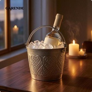 Garende Embossed Ice Ice Container Textured Aluminum Ice Ice Container Silver Shiny