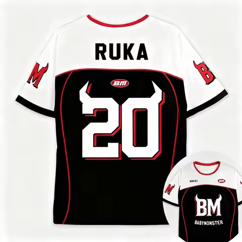 2026 New Y2K Kpop Fans Jersey BABYMONSTER Youth Round Neck Breathable Quick Drying Jersey Men and Wo