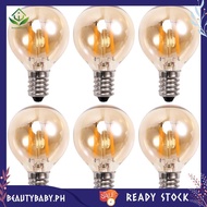 [beautybaby.ph] 6Pcs 1.5W LED G40 Replacement Bulb 220V Retro Globe Gold Dimmable Bulb for Indoor/Ou