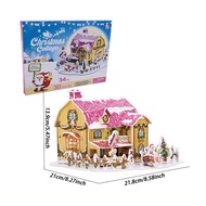 8 Style Christmas Castle Building 3D Puzzle Model Xmax House Architecture Construction Jigsaw Puzzle