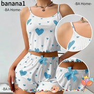 BANA Sling Pajamas - Thin Polyester Summer Leisure Wear for Women