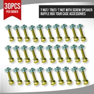 30PCS T-nut/ Tnut/ T nut with Screw Speaker Baffle Box Tour Case Accessories DC8P