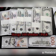 Ck1 Mainan Dolar Amerika Dan Singapore isi 100 lembar / Seserahan /