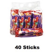 40 Sticks Win2 Chocolate Coating & Filling Sticks 10g Each