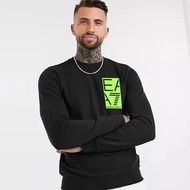 Original Armani Exchange EA7 Fashion Trend Cotton Round Neck Men Long Sleeve T-Shirt Baju-T lelaki b