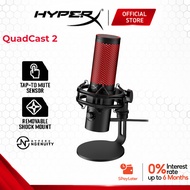 HyperX QuadCast 2 USB Cardioid Condenser Gaming Microphone 872V1AA Black for PC PS5 Live Streaming