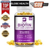 [120pcs] อาหารเสริมไบโอติน - ประกอบด้วยคอลลาเจน เคราติน - วิตามินผม เล็บแข็งแรง ผมแข็งแรง ผิวเรียบเน