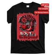 [ Vibrant Boots] Vibrant Red & Black Boots on the Ground Cowgirl & Cowboy Western Graphic T-Shirt 22