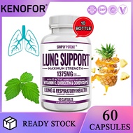 Lung Support Supplement for Lung Cleansing and Detoxification - Quercetin, Bromelain, Nettle, Vitami