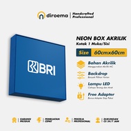 Acrylic Neon Box 60x60cm 1-Sided Box - Diroema