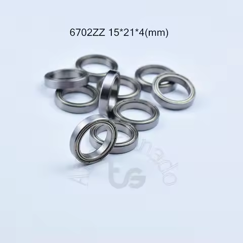 6702ZZ Bearing 10pcs 15x21x4(mm) chrome steel Metal Sealed High speed Mechanical equipment parts