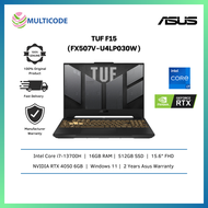 Asus Gaming Laptop TUF F15 FX507V-U4LP030W 15.6" FHD 144Hz Mecha Gray ( I7-13700H, 16GB, 512GB SSD, RTX4050 6GB, W11 )