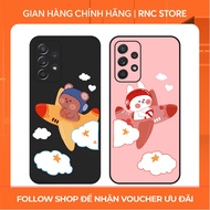 Samsung A10/A10S/A51/A32/A12/....flexible square edge camera protection case in the shape of a Bear 