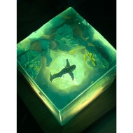 a golden whale mood light