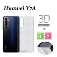 For Huawei Y7A Carbon Fiber Back Film Huawei Y5/Y6/Y7/Y8P/Y9s 3D Hand Feel Fiber Back Film Sticker