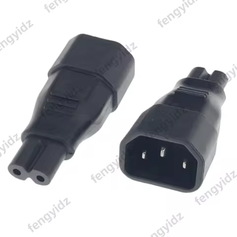 fengyidz IEC 320 C14 to C7 adapter IEC C7 to C14 AC adapter Kettle 3-Pin C14 Male To C7 Female Power