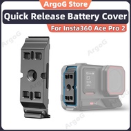 ArgoG Quick-Release Battery Cover for Insta360 Ace Pro 2 Aluminum Alloy Battery Cover with Dual Inte