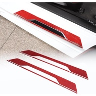 Soft 3D Real Carbon Fiber Car Inner Door Sill Cover Scuff Plate Trim Sticker Trim Decor Trim Kit Com
