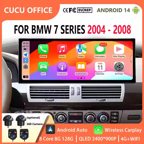 Touch Screen For BMW 7 SERIES E65 E66 2004-2008 CCC Android 14 Car Stereo Compatible 4G WiFi GPS Nav