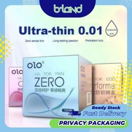 OLO Kondom 001 Super Thin Condom Super Nipis tahan lama Zero/Performa/Climax 10pcs