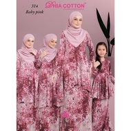[SET 314] BAJU KURUNG TANPA GOSOK SEDONDON IBU ANAK (BABY PINK)