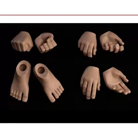 In Stock Worldbox AT040 1/6 Scale Trendy Soldier Body Accessory Hand Shape Foot Shape Model Collecti