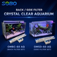 New Arrival SOBO OMBC-60cm 2Ft Back Filtration System Crystal Clear Fish Tank with Plant LED and Pum