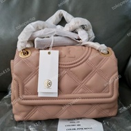 Tory Burch soft fleming small pink moon