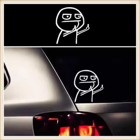 Black white Car styling Funny decorative stickers applique for Volkswagen VW JETTA MK5 MK6 GOLF 5 6 