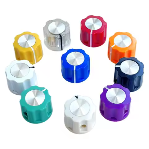 16x12MM Guitar Amplifier Plastic Knob, HIFI DVD Volume Adjustment Knob, Effector Knob, Inner Hole 6.