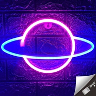 1pc 30*18cm Planet Neon Light, LED Neon Wall Sign, Battery/USB Powered Light For Illuminating Wall D