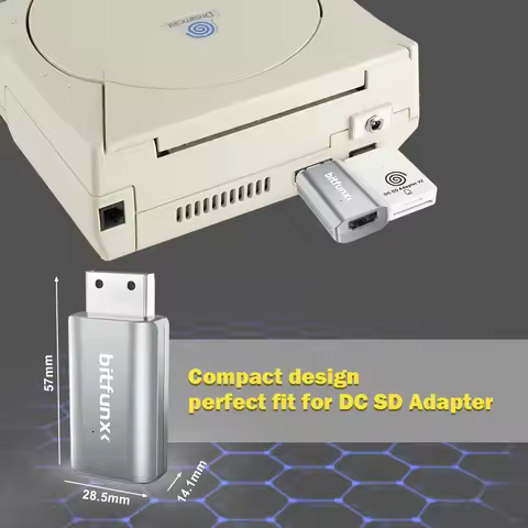 Bitfunx MINI DC HDMI Adapter VGA to HDMI Video Audio HDTV Converter For DreamCast Console All Versio