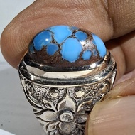 EGYPTIAN TURQUOISE EST DIM GRADATIONbiru 16.5x11x9 Ring 7