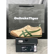 Onitsuka Mexico 66 Beige Green Strap Shoes