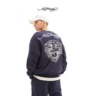 Ed Hardy Autumn New Style Tiger Head Printed Sweatshirt Men Women oversize Niche High Street Street 