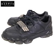 รองเท้าผ้าใบหนังสายรัดประดับลูกปัดเพชร Jimmy Choo / ไซส์ 42