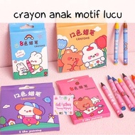 Cute Patterned Children's Crayons 8 12 Ct | Children's Coloring Supplies | Art Graffiti Oil Paint St