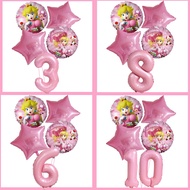 Super Mario Peach Princess Balloon Party Decoration Pink Theme Birthday Supplies Balloon Decoration Accessories