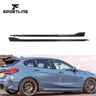 For BMW F40 118i M135i Hatchback 20UP REAL CARBON Side Skirt Extension Spoiler